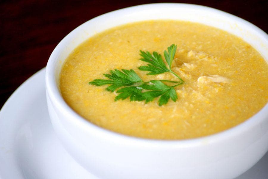 Caldo de Aipim com Frango